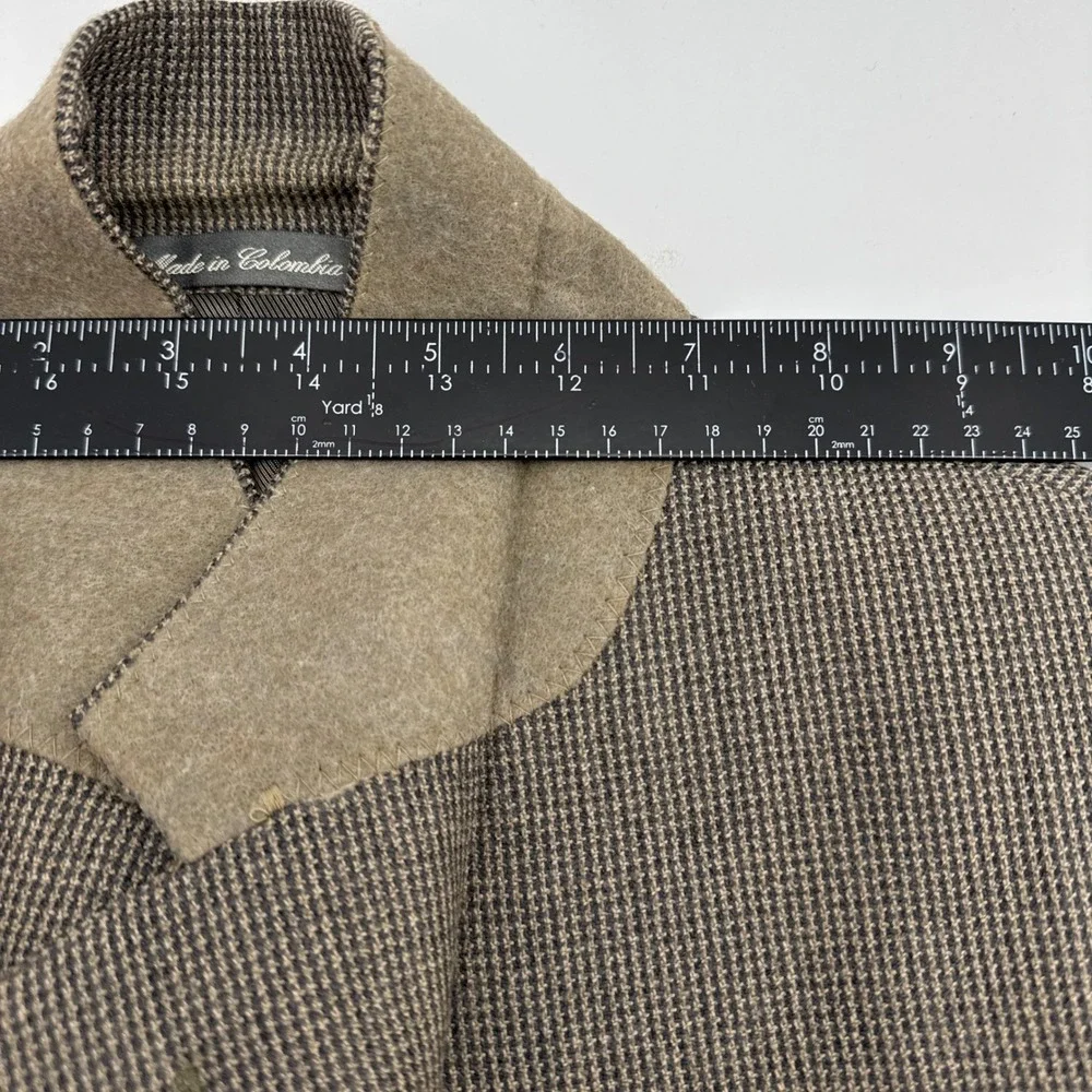 Oscar‎ de la Renta Mens Blazer 44R Gray Micro Houndstooth Two Button Sport Coat
